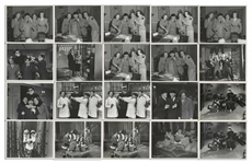 Lot of Twenty 10" x 8" Glossy Photos From Various Three Stooges Films: 11 Photos From "Hot Stuff", 5 From "For Crimin Out Loud", 4 Unidentified -- Very Good Condition